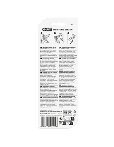 GUM Denture Brush Cepillo para Prótesis 201
