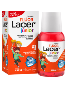 LACER Flúor Junior Colutorio Sabor Fresa 100 ml