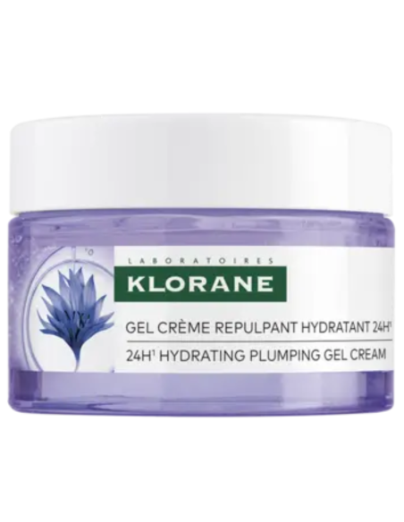 KLORANE Gel Crema Repulpante Hidratante 24H al Aciano 50 ml