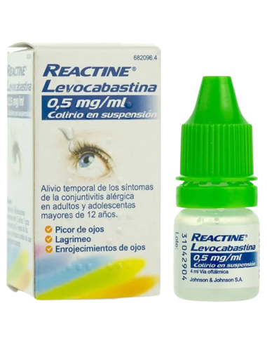 REACTINE Levocabastina 0,5 mg/ml Colirio en...