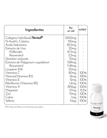 LUXMETIQUE Proage Day Formula 15 Viales Bebibles de 30 ml