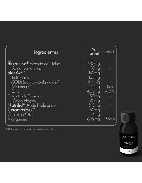 LUXMETIQUE Proage Night Formula 15 Viales Bebibles de 30 ml