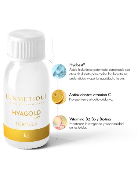LUXMETIQUE Hyagold Day Formula 15 Viales Bebibles de 30 ml