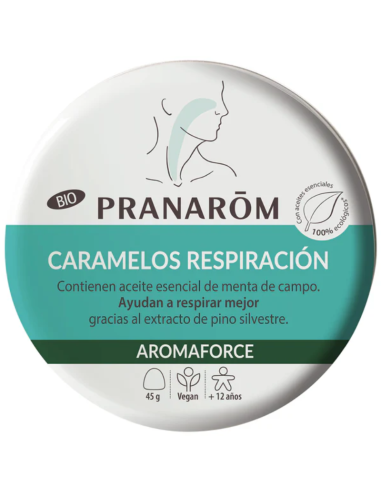 PRANAROM Aromaforce Caramelos Respiración Menta...