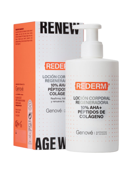 REDERM Loción Corporal Regeneradora 10% AHA + Péptidos de Colágeno 250 ml