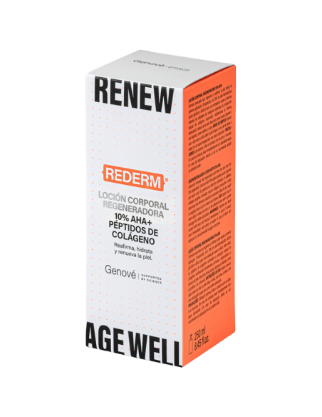 REDERM Loción Corporal Regeneradora 10% AHA + Péptidos de Colágeno 250 ml