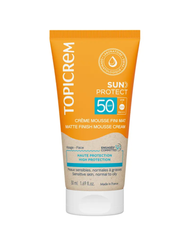 TOPICREM Sun Protect Mousse-Crema Acabado Mate...