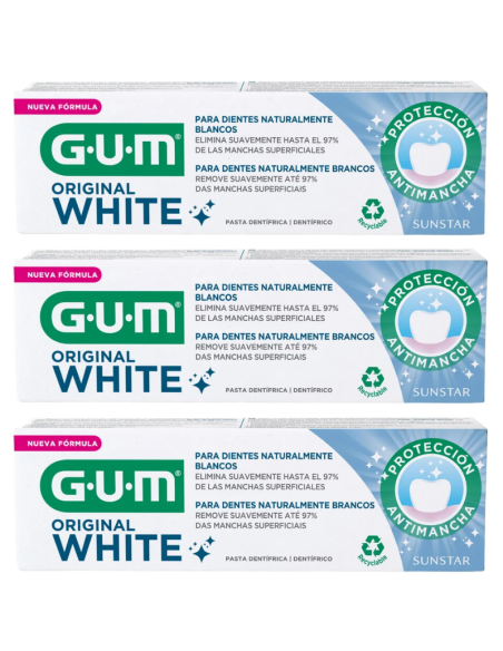GUM Triplo Original White Dentífrico 3x75 ml