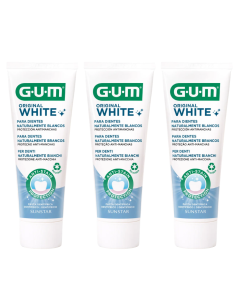 GUM Triplo Original White Dentífrico 3x75 ml 2