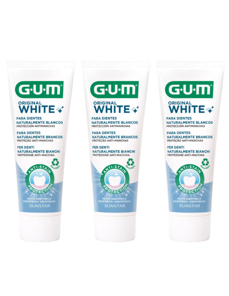GUM Triplo Original White Dentífrico 3x75 ml