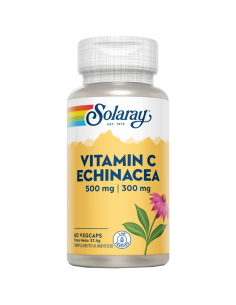 SOLARAY Vitamin C 500 mg | Echinacea 300 mg 60 Vegcaps