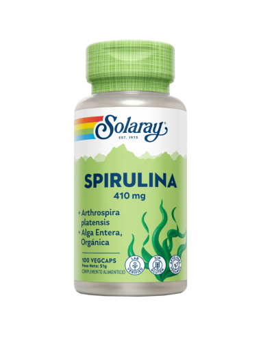 SOLARAY Spirulina 410 mg 100 Vegcaps