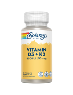 SOLARAY D3 + K2 4000 UI | 50 mcg 60 Vegcaps