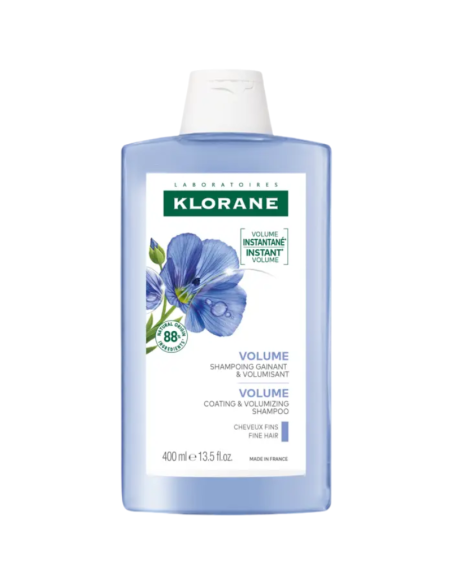 KLORANE Volumen Champú Envolvente & Voluminizador al Lino BIO 400 ml