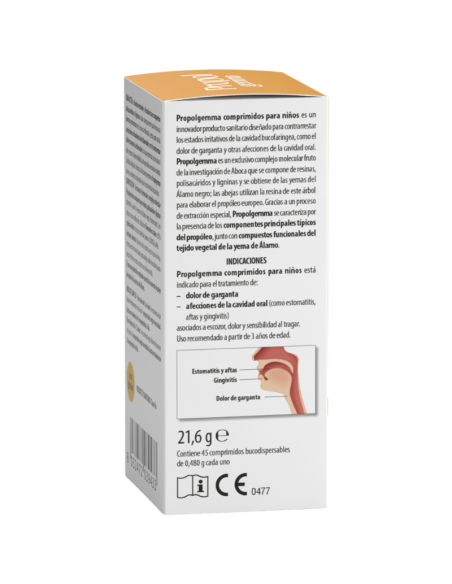 ABOCA Propolgemma Niños Sabor Cereza y Fresa 45 Comprimidos
