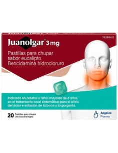 Juanolgar 3 mg Sabor Eucalipto 20 Pastillas Para Chupar
