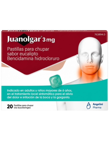 Juanolgar 3 mg Sabor Eucalipto 20 Pastillas...