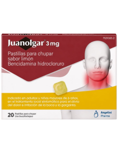 Juanolgar 3 mg Sabor Limón 20 Pastillas Para Chupar