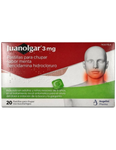 Juanolgar 3 mg Sabor Menta 20 Pastillas Para Chupar