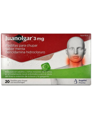 Juanolgar 3 mg Sabor Menta 20 Pastillas Para...
