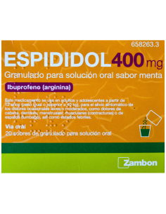 ESPIDIDOL 400 mg Granulado para Solución Oral Sabor Menta...