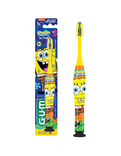 GUM Cepillo Dental Bob Esponja Suave Compacto 3+ Años