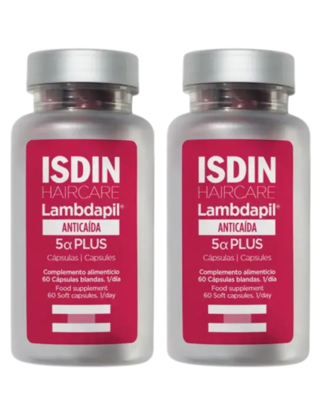 ISDIN Duplo Plus Lambdapil Anticaída 5α Plus 2x60 Cápsulas Blandas