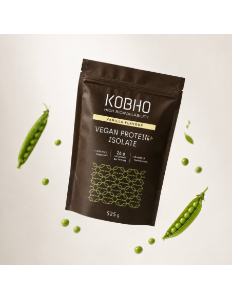 KOBHO Vegan Protein+ Isolate Sabor Vainilla 525g