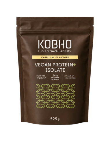 KOBHO Vegan Protein+ Isolate Sabor Vainilla 525g
