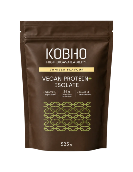 KOBHO Vegan Protein+ Isolate Sabor Vainilla 525g