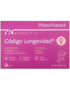 PRISMANATURAL Gynactiv Código Longevidad+ 70 Cápsulas