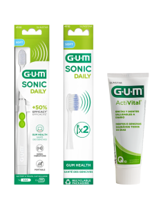 GUM Pack Uso Diario Sonic Daily Blanco Suave