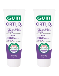 GUM Duplo Ortho Gel Dentífrico 2x75 ml