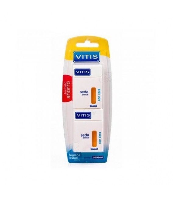 Vitis Pack Seda Dental Con Cera, 2 x 50 m
