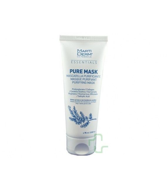 Martiderm Pure Mask Piel Grasa y Acneica, 75 ml