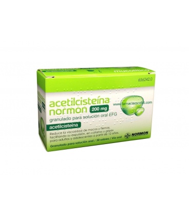 ACETILCISTEINA NORMON EFG 200 MG 30 SOBRES GRANU