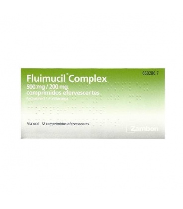 FLUIMUCIL COMPLEX 500/200 MG 12 COMPRIMIDOS EFERVESCENTES