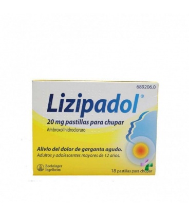 LIZIPADOL 20 MG 20 PASTILLAS PARA CHUPAR