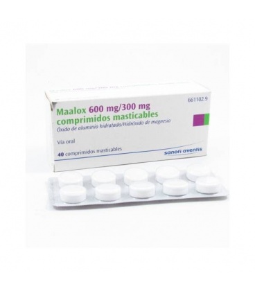 MAALOX CONCENTRADO 600/300 MG 40 COMPRIMIDOS MAS