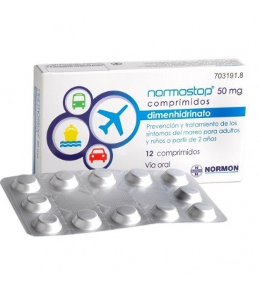 NORMOSTOP 50 MG 12 COMPRIMIDOS RECUBIERTOS (AL/A