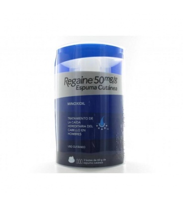 REGAINE 50 MG/G ESPUMA CUTANEA 3 AEROSOLES 60 G